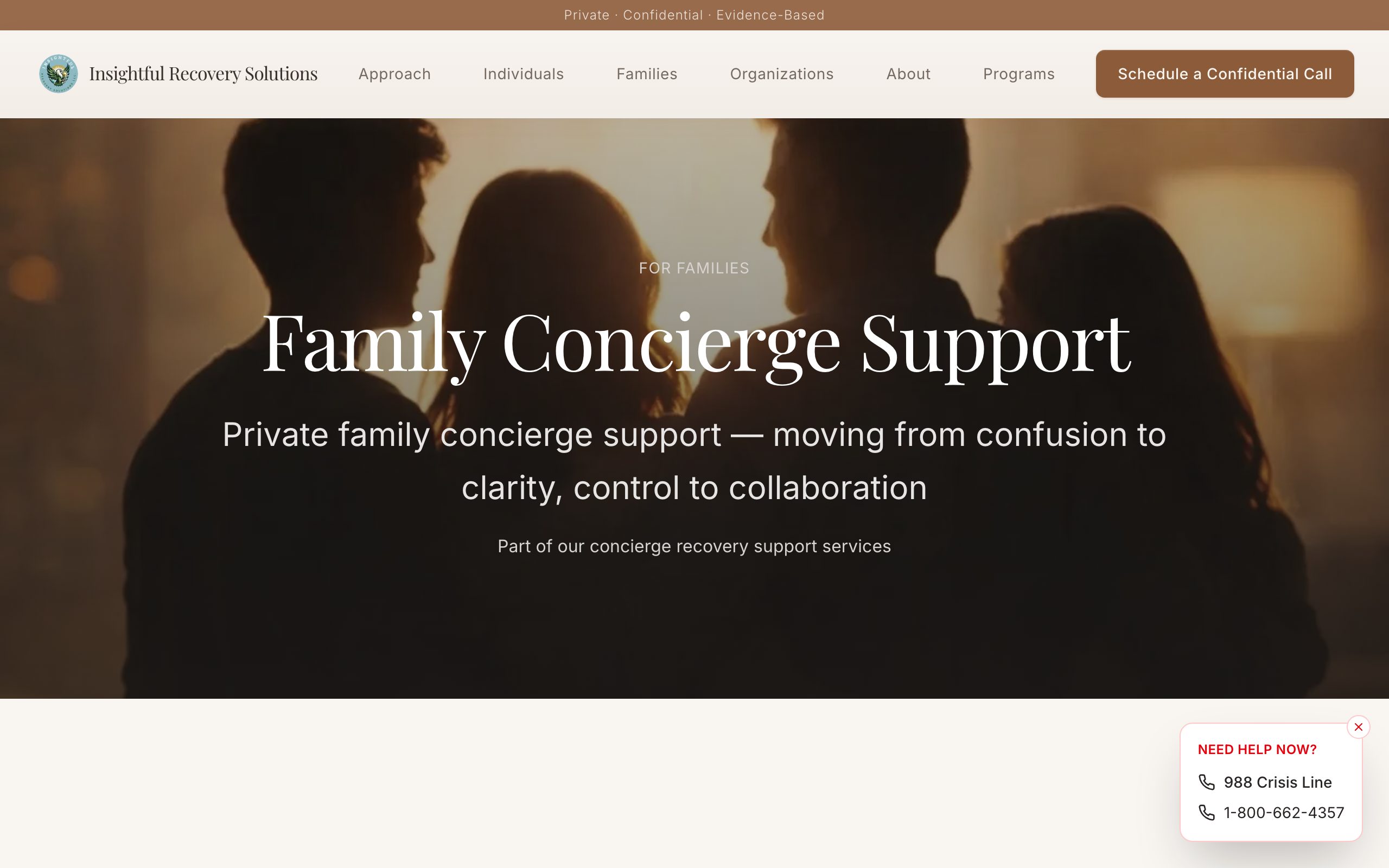 Families page