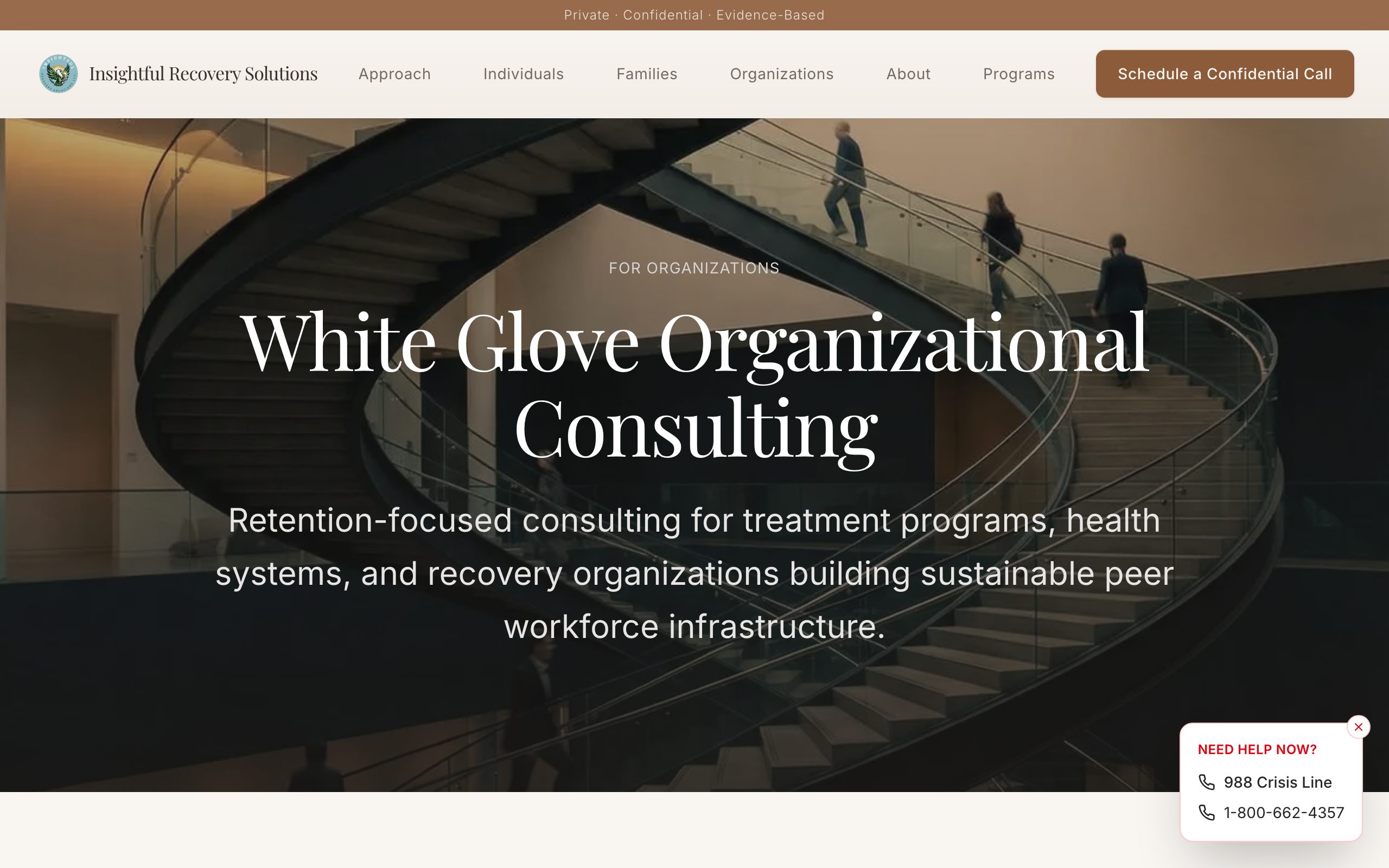 Organizations page